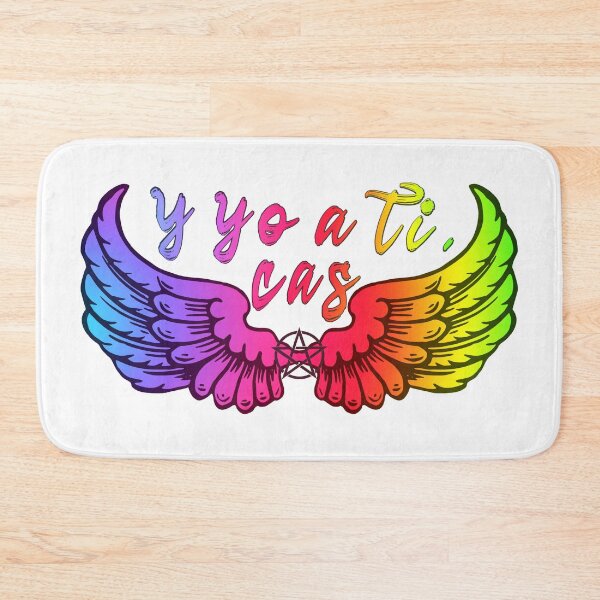 Item preview, Destiel DeanCas Spanish Wings "y yo a ti" (Versión Arco Iris) designed and sold by MinaMonsterMash.