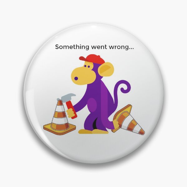 Item preview, Something Went Wrong Purple Error Monkey designed and sold by yeknow.