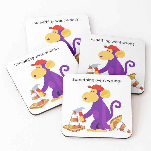 Item preview, Something Went Wrong Purple Error Monkey designed and sold by yeknow.