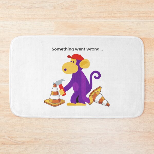 Item preview, Something Went Wrong Purple Error Monkey designed and sold by yeknow.