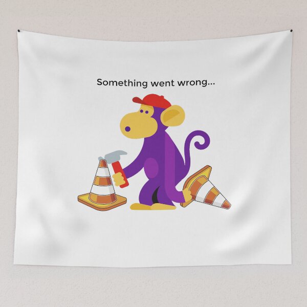 Item preview, Something Went Wrong Purple Error Monkey designed and sold by yeknow.
