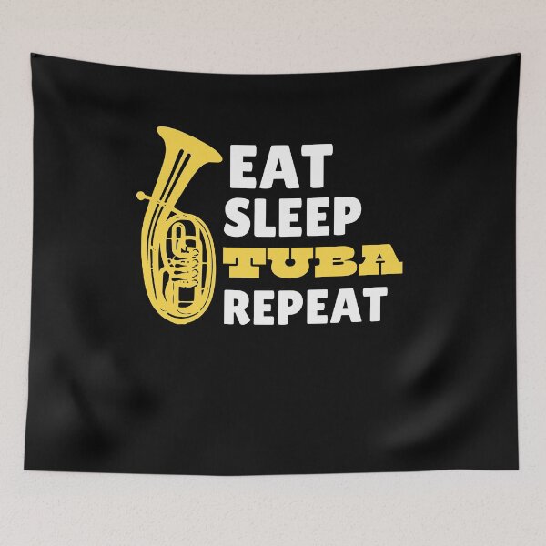Item preview, Eat Sleep Tuba Repeat designed and sold by TeePartyHost.