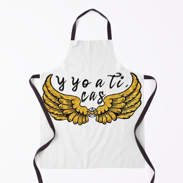 Item preview, Destiel DeanCas Spanish Wings "y yo a ti" (Shiny Gold Version) designed and sold by MinaMonsterMash.