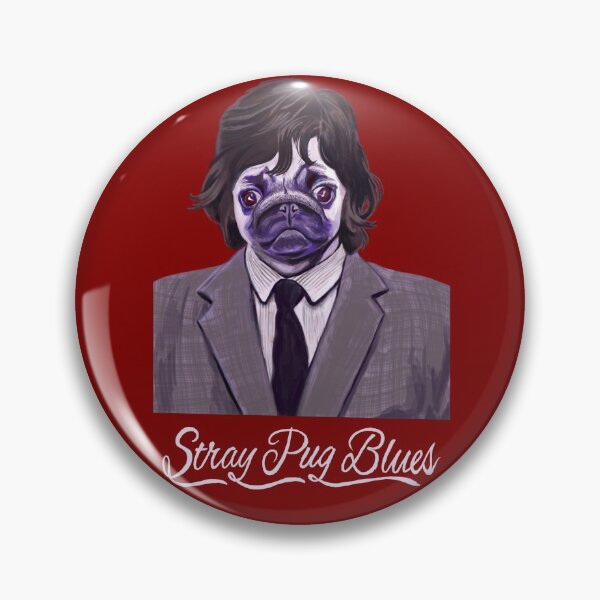 Item preview, Stray Pug Blues, a Rolling Pugs production.  designed and sold by Scott C. L. Hollingsworth.