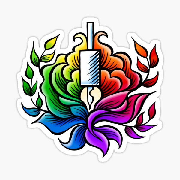 CPTC Rainbow White Sticker