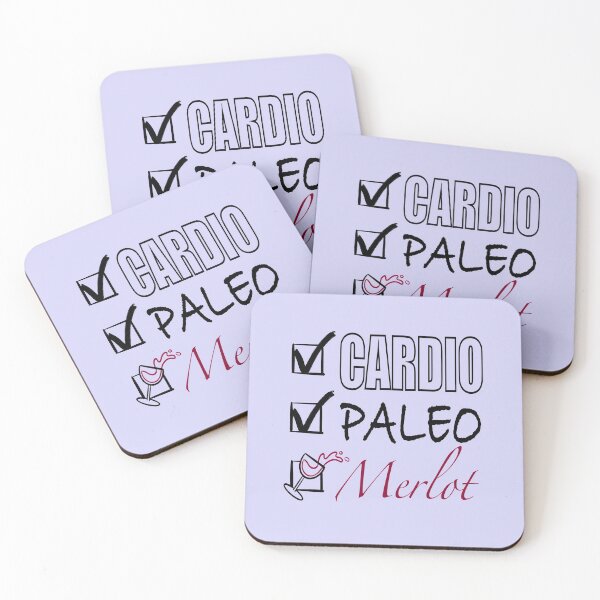 Aperçu de l'œuvre Cardio Paleo Merlot Noir et Rouge créée et vendue par Sufferingsoup.