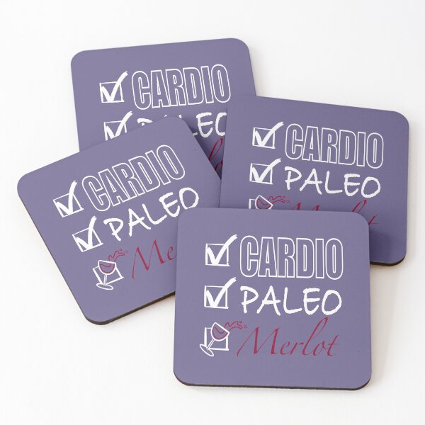 Aperçu de l'œuvre Cardio Paleo Merlot Blanc et Rouge créée et vendue par Sufferingsoup.