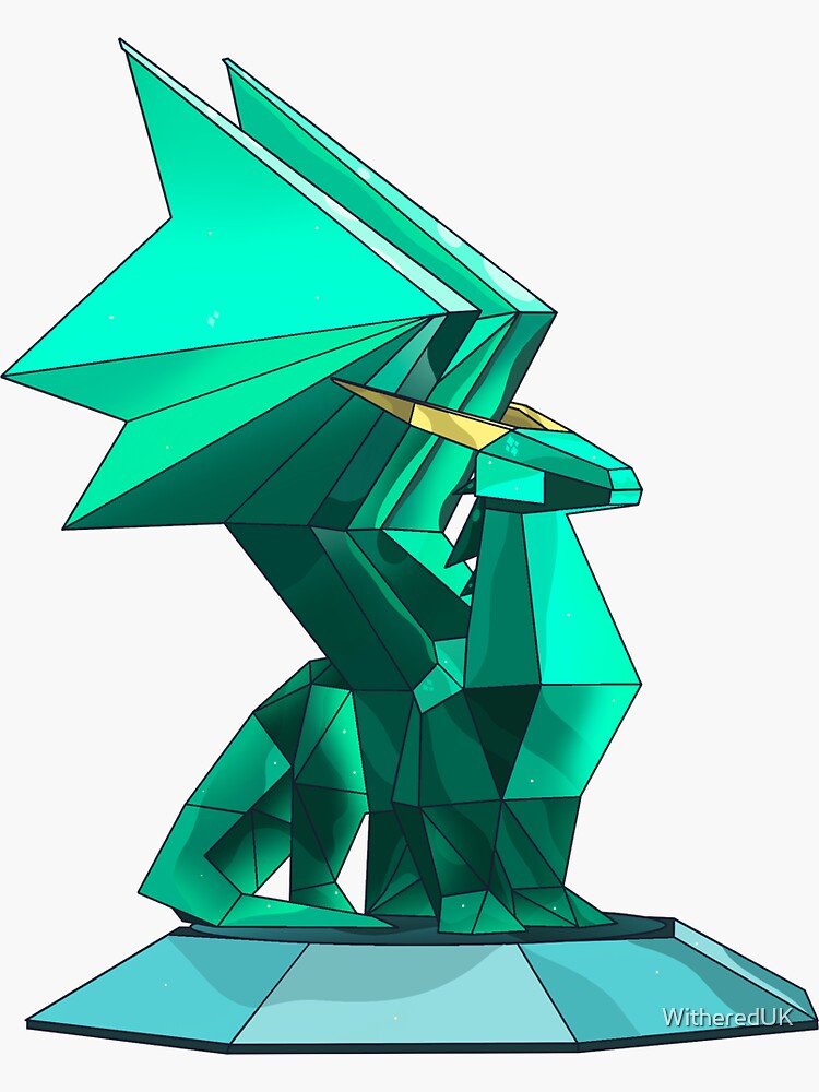 Imagen 3 de 3, Pegatina con la obra Dragon de Cristal, diseñada y vendida por WitheredUK.