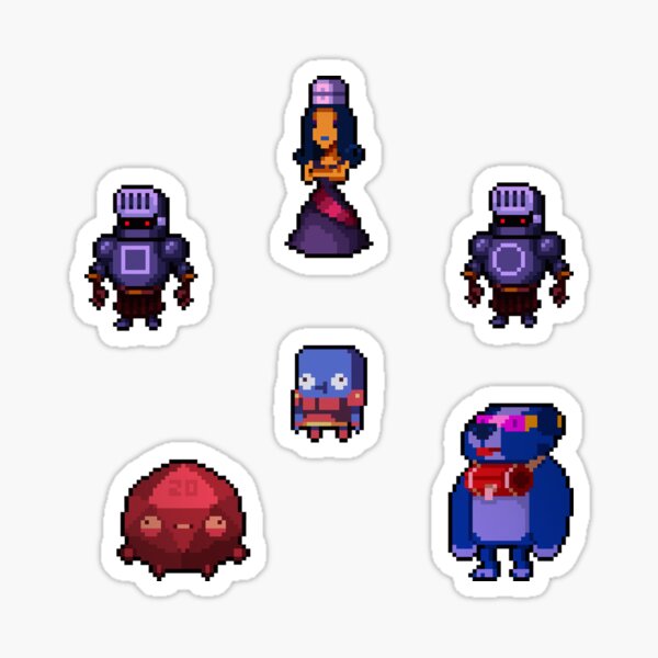 Enter The Gungeon Npcs Sticker By Cookiestyle Redbubble