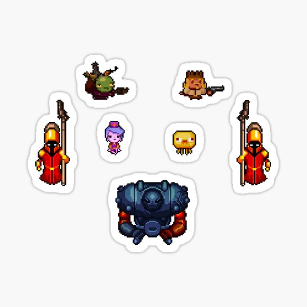 Enter The Gungeon Npcs Sticker By Cookiestyle Redbubble
