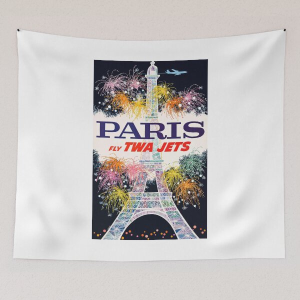 Item preview, 1962 PARIS Fly TWA Jets Poster designed and sold by retrographics.