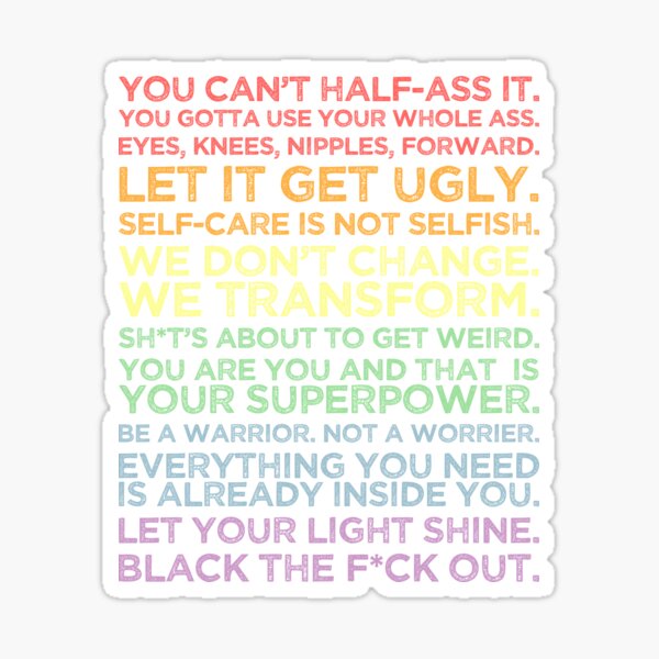 Jess King Motivational Quotes Peloton Pastel Inspirational Sticker By Undercoverlover Redbubble
