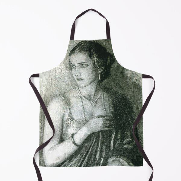Item preview, Charcoal Sketch Beauty and Pearls on Canvas designed and sold by ExpressingSelf.