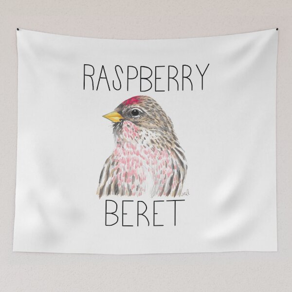 Item preview, Raspberry Beret (Common Redpoll) designed and sold by LauraWolfArtist.