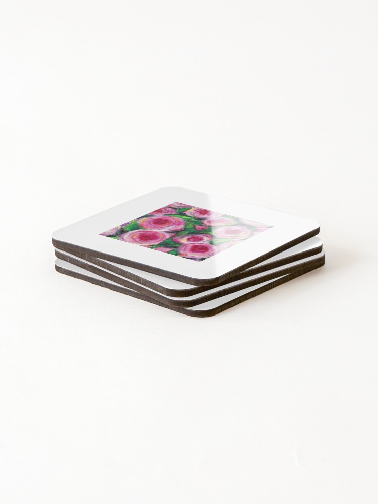 Thumbnail 4 of 5, Coasters (Set of 4), Bright Roses designed and sold by GriffonCo.