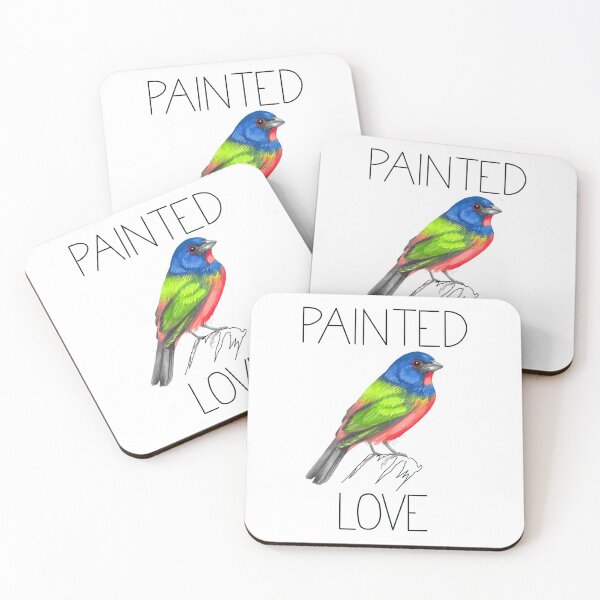 Item preview, Painted Love (Painted Bunting) designed and sold by LauraWolfArtist.