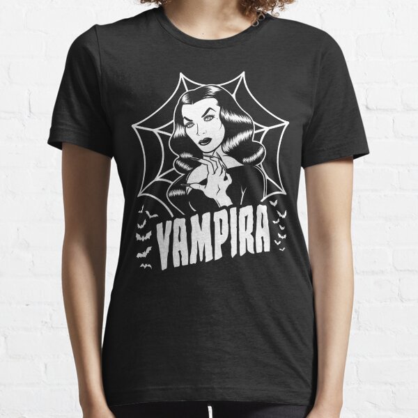 Vampira Web Heart Tie Punk Goth Rocker Emo Rockabilly Womens Top Shirt GTTVWH