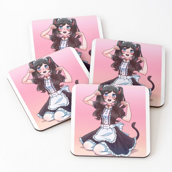 Item preview, Cute Anime Cat Girl Maid designed and sold by vanillaroseart.