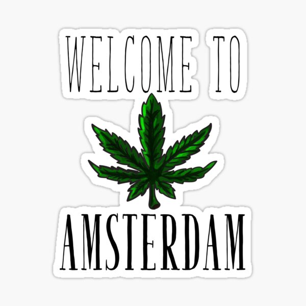"Amsterdam weeds lovers Skyline" Sticker by Zack4Design | Redbubble