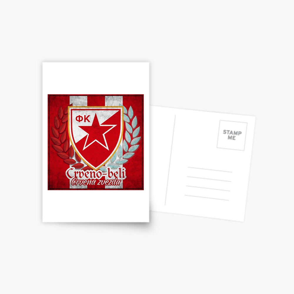 Crvena Zvezda - Red Star Postcard for Sale by VRedBaller