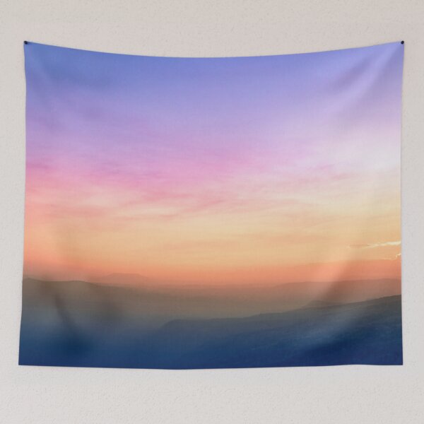 Item preview, Pink Purple and Blue Summer Sunset Mountain View designed and sold by CheraeLynn.