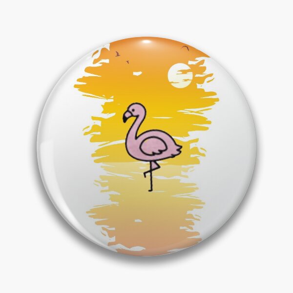 Item preview, Sunset and Flamingo designed and sold by Fools-and-Fools.