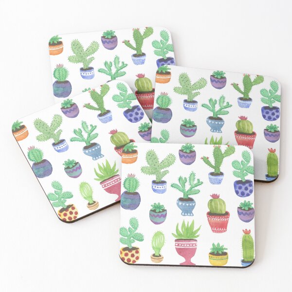 Item preview, Cactus + Acuarela Suculenta designed and sold by latheandquill.