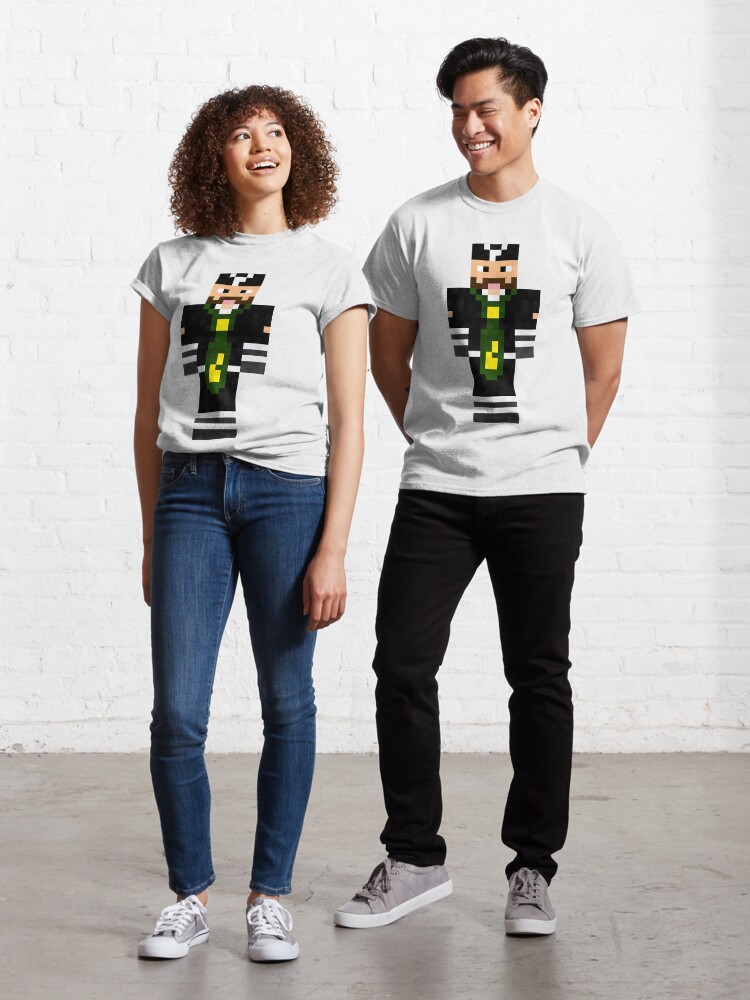 Cavemanfilms Minecraft Skin T Shirt By Slandxr Redbubble