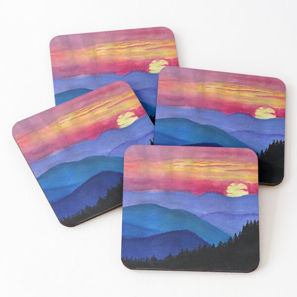 Item preview, Sunrise Over the Mountains (watercolour paper effect) designed and sold by OBRart.