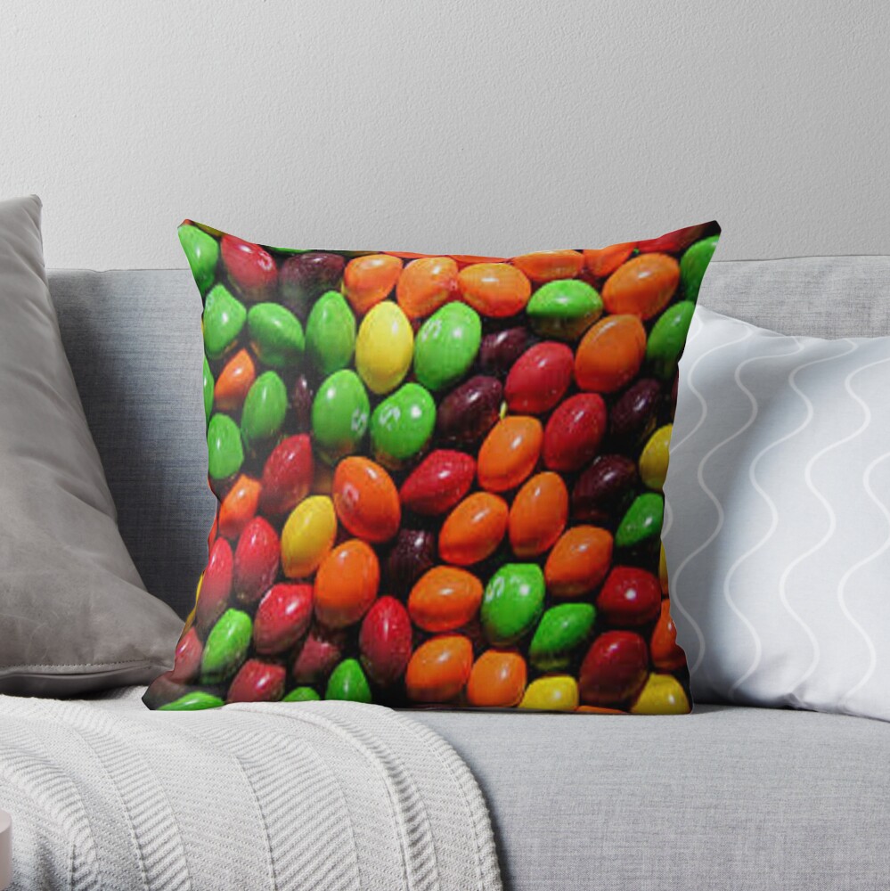 skittles plush pillow