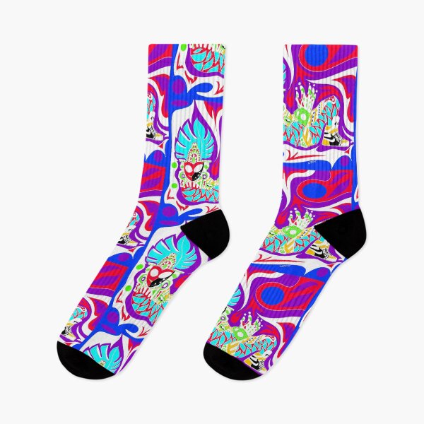 Item preview, alien extraterrestrial chac mool maya pattern in boho air shoes ecopop designed and sold by jorgelebeau.