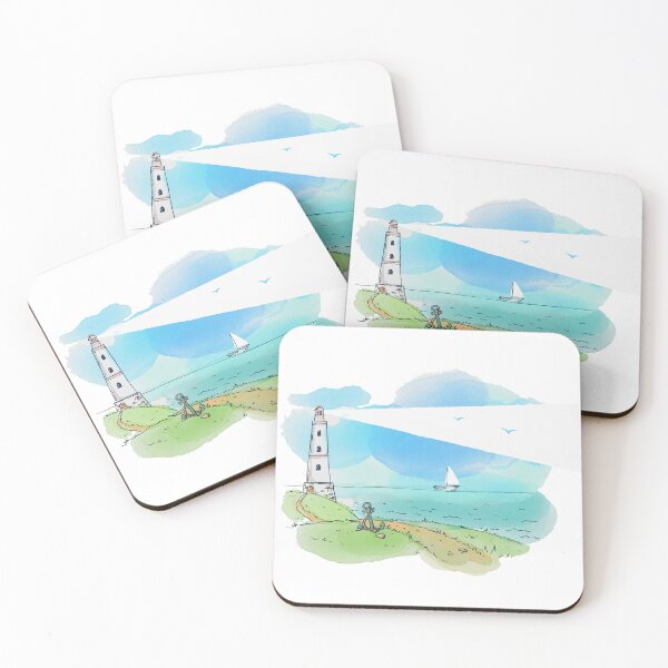 Item preview, Watercolor lighthouse and the sea designed and sold by della95.