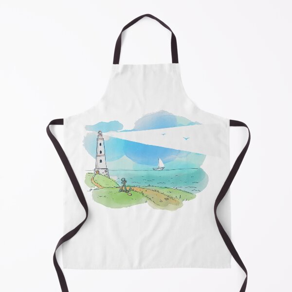 Item preview, Watercolor lighthouse and the sea designed and sold by della95.