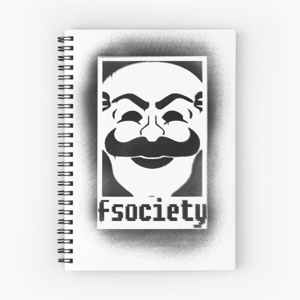 Artikelvorschau, fsociety logo - schwarz sprühlackiert entworfen und verkauft von DesignComa.