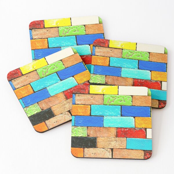 Item preview, Fun Colorful Brick Wall Pattern designed and sold by MrGiftee.
