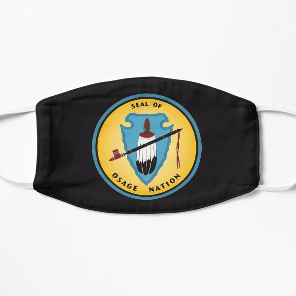 Osage Nation of Oklahoma Flag People of the Middle Waters Wazhazhe Seal fond noir HD de haute qualité Masque taille M/L