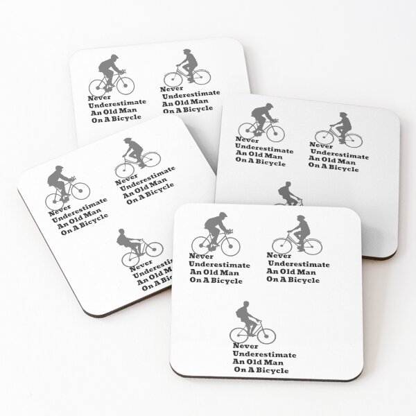 Item preview, Never Underestimate An Old Man On A Bicycle designed and sold by DamaliePierre.