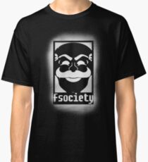 fsociety logo - white spray painted Classic T-Shirt