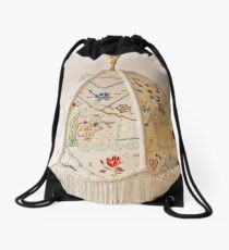 Vintage Lampshade Handstitched Drawstring Bag