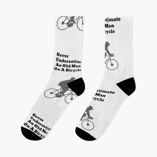 Item preview, White Never Underestimate An Old Man On A Bicycle designed and sold by DamaliePierre.