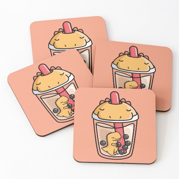 Item preview, Bubble Tea with Cute Kawaii T-Rex Inside designed and sold by BobaTeaMe.