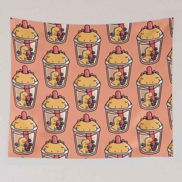 Item preview, Bubble Tea with Cute Kawaii T-Rex Inside designed and sold by BobaTeaMe.
