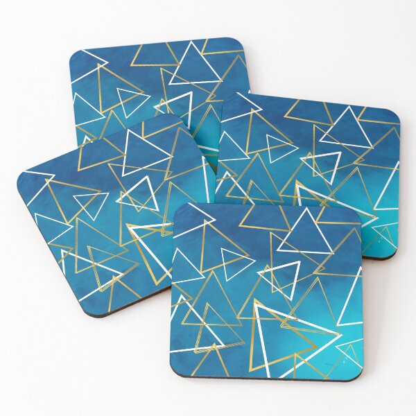Item preview, Beautiful Bright Triangular Design with Blues Background designed and sold by shopsimply.