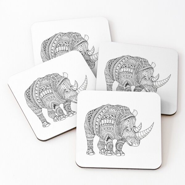 Item preview, Chubby Rhino Mandala  designed and sold by Ivy Sanchez.