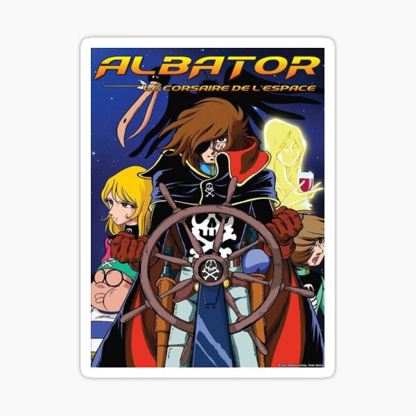 Stickers Muraux Albator – 15x14 Cm – Choix De La Couleur – Vinyle Neuf