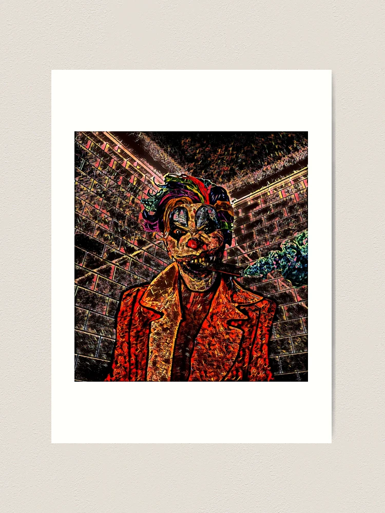 Clown smoking a cigar