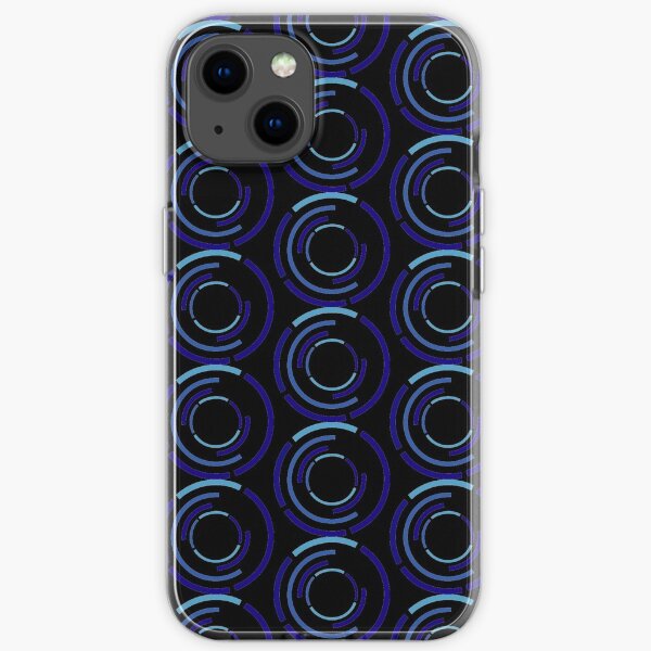 Circles Blue iPhone Soft Case