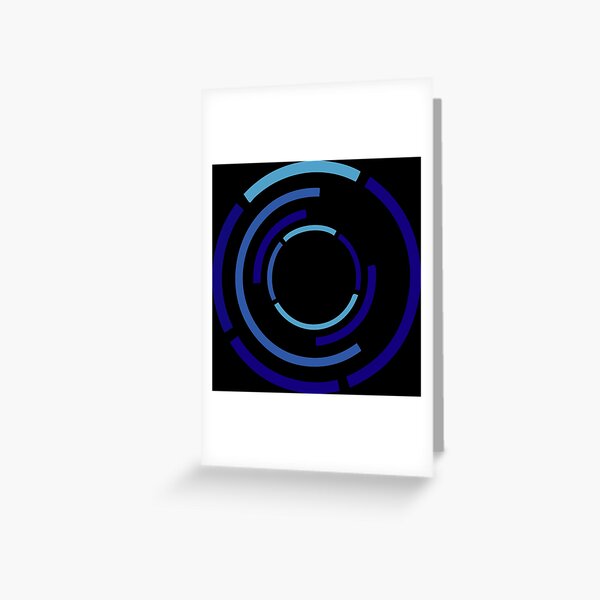 Circles Blue Greeting Card