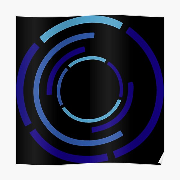 Circles Blue Poster