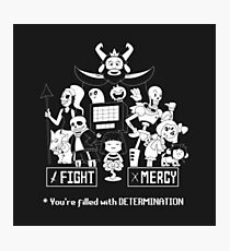 Undertale Fight or Mercy Photographic Print